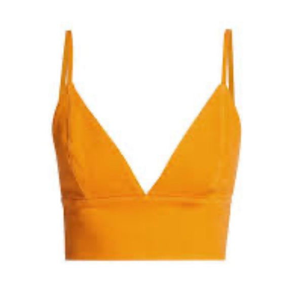 Alice + Olivia Orange Denim Crop Top NWOT - Picture 6 of 8